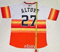 HOUSTON ASTROS Jose Altuve'Tequila Sunrise' NIKE Jersey'Custom' #27 Size XXL