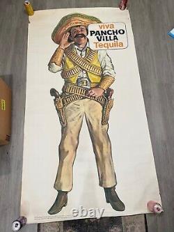 HUGE Viva Pancho Villa Tequila 40 X 75 Vintage 1970's Store Advertising Poster