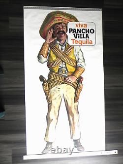 HUGE Viva Pancho Villa Tequila 40 X 75 Vintage 1970's Store Advertising Poster
