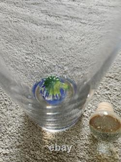 Hand Blown Clear Glass Empty Tequila Bottle Tres Cuatroy Cinco Glass Cactus