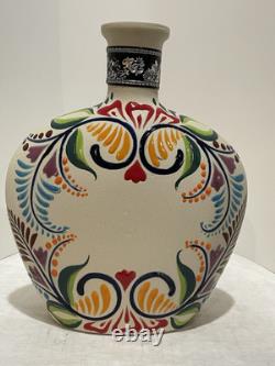 Hand Painted Empty Tequila Decanter. Initials R. C. 8.5 Inches Tall 1 Spot