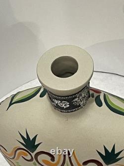 Hand Painted Empty Tequila Decanter. Initials R. C. 8.5 Inches Tall 1 Spot