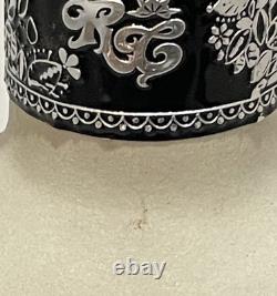 Hand Painted Empty Tequila Decanter. Initials R. C. 8.5 Inches Tall 1 Spot