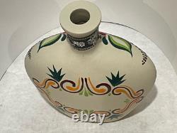 Hand Painted Empty Tequila Decanter. Initials R. C. 8.5 Inches Tall 1 Spot