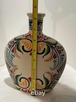 Hand Painted Empty Tequila Decanter. Initials R. C. 8.5 Inches Tall 1 Spot