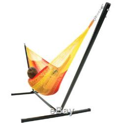 Hand-Woven 2 Person Mayan Hammock with Sturdy Stand in Tequila