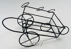 Handmade Herradura Tequila DECANTER & 6 SHOT GLASS SET in Rack with Metal Accents