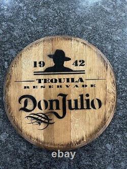 Home Bar Decor Don Julio Tequila Barrel Lid wood Wall Art 21 Diameter