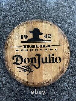 Home Bar Decor Don Julio Tequila Barrel Lid wood Wall Art 21 Diameter