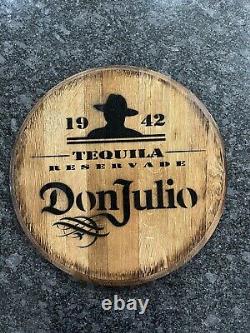 Home Bar Decor Don Julio Tequila Barrel Lid wood Wall Art 21 Diameter
