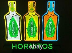 Hornitos Agave Tequila Led Bar Sign Man Cave Garage Decor Light 3 Bottle Sign