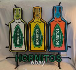 Hornitos Agave Tequila Led Bar Sign Man Cave Garage Decor Light 3 Bottle Sign