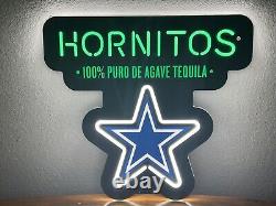 Hornitos Tequila Led Sign Dallas Cowboys Football Light Man Cave NFL Decor
