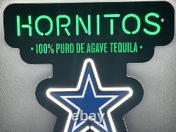 Hornitos Tequila Led Sign Dallas Cowboys Football Light Man Cave NFL Decor