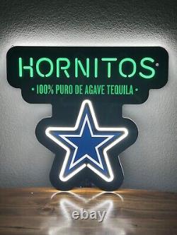Hornitos Tequila Led Sign Dallas Cowboys Football Light Man Cave NFL Decor