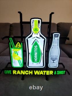Hornitos Tequila Ranch Water Glowing Bar Sign Tested! GREAT PIECE