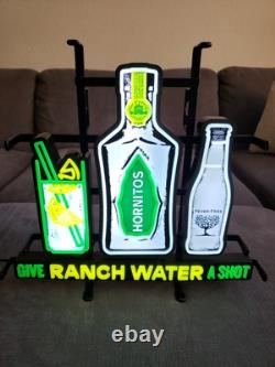 Hornitos Tequila Ranch Water Glowing Bar Sign Tested! GREAT PIECE