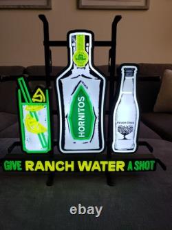 Hornitos Tequila Ranch Water Glowing Bar Sign Tested! GREAT PIECE