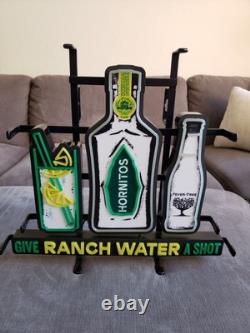 Hornitos Tequila Ranch Water Glowing Bar Sign Tested! GREAT PIECE