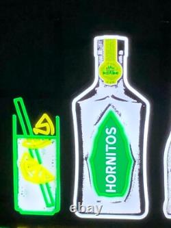 Hornitos Tequila Ranch Water Led Bar Sign Man Cave Garage Decor Light New