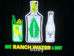 Hornitos Tequila Ranch Water Led Bar Sign Man Cave Garage Decor Light New
