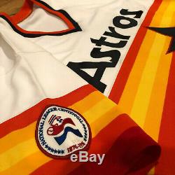 Houston Astros Tequila Sunrise Majestic team issued pro cut jersey tbtc sz 42 L