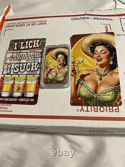 I Lick The Salt Swallow Tequila And Suck The Lime Encapsulated Silver Bar. 999 S