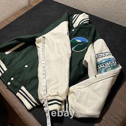 JAJA Tequila Leather Jacket Mexico Varsity Bomber Patron Casa amigo Mexican RARE