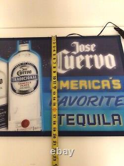 JOSE CUERVO 2 TEQUILA Bottles LED BAR SIGN MAN CAVE GARAGE DECOR LIGHT UP