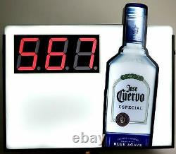 JOSE CUERVO Tequila DOUBLE SIDED Countdown Lighted INTERCHANGEABLE Bar Sign