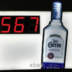 JOSE CUERVO Tequila DOUBLE SIDED Countdown Lighted INTERCHANGEABLE Bar Sign