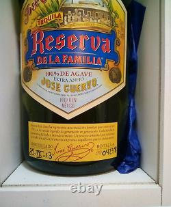 JOSE CUERVO Tequila Reserva De Familia2013Wood Box Empty BottleCARLOS AGUIRRE