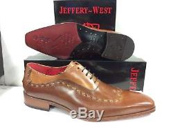Jeffery West Muse Tequila Mid Brown Capone Leather Mens Shoes, Size UK 10 /EU 44