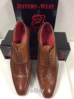 Jeffery West Muse Tequila Mid Brown Capone Leather Mens Shoes, Size UK 10 /EU 44