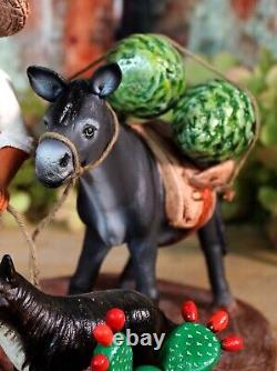 Jimador Agave to Market Donkey & Dog Tequila Clay Handmade Goche Mexican Folk