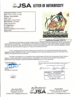 Jimmy Buffett SIGNED Napkin Margaritaville Tequila No Passport Display JSA LOA