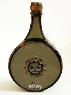 Jorge Wilmot Tequila Mezcal Sun Moon Bottle Decanter Mexican Tonala Folk Art