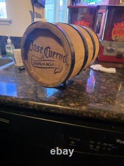 Jose Cuervo 100% De Agave Wooden Barrel Bar Display Tequila Decor sign withmount