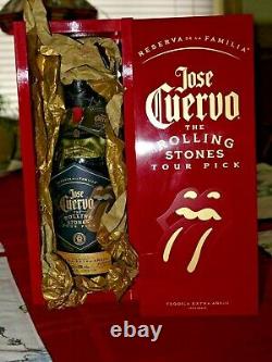 Jose Cuervo Reserva Da La Familia Tequila Box & empty Bottle CORK TOP to Refill