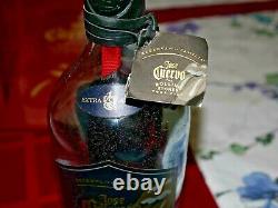 Jose Cuervo Reserva Da La Familia Tequila Box & empty Bottle CORK TOP to Refill