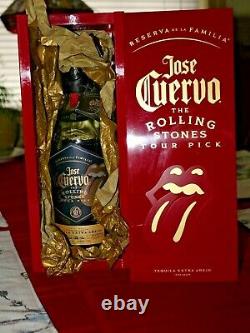 Jose Cuervo Reserva Da La Familia Tequila Box & empty Bottle CORK TOP to Refill