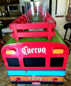 Jose Cuervo Tequila Bus + 6 Margaita Glasses 36 Long Bar Display Piece