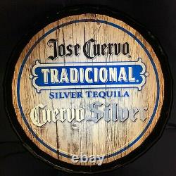 Jose Cuervo Tequila Lighted Barrel Top Sign Man Cave Bar Light 17