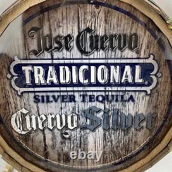 Jose Cuervo Tequila Lighted Barrel Top Sign Man Cave Bar Light 17