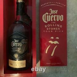 Jose Cuervo Tequila Reserva De Familia 2016 Rolling Stones Box & empty bottle
