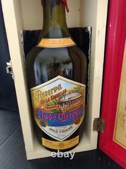 Jose Cuervo Tequila Reserva de La Familia Wood Box With Bottle (Empty Bottle)