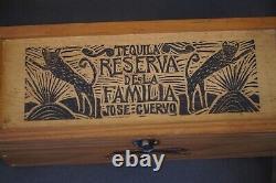 Jose Cuervo Tequila Reserva de La Familia Wooden Box Joel Rendon 1995 RARE