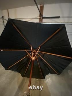 Jose Cuervo Tequila Wood Frame Patio umbrella White On Black NEW