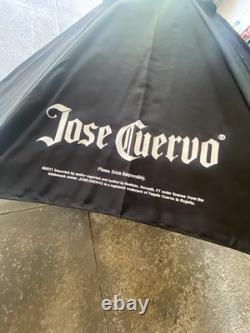 Jose Cuervo Tequila Wood Frame Patio umbrella White On Black NEW