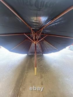 Jose Cuervo Tequila Wood Frame Patio umbrella White On Black NEW